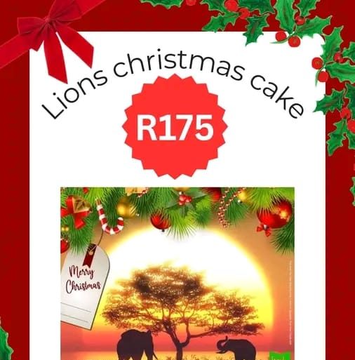 Lions Christmas cake